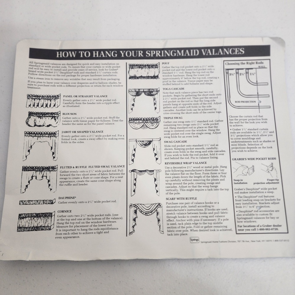 Vintage Springmaid Almalfi Navy Curtain Set New Old Stock - Picture 3 of 7